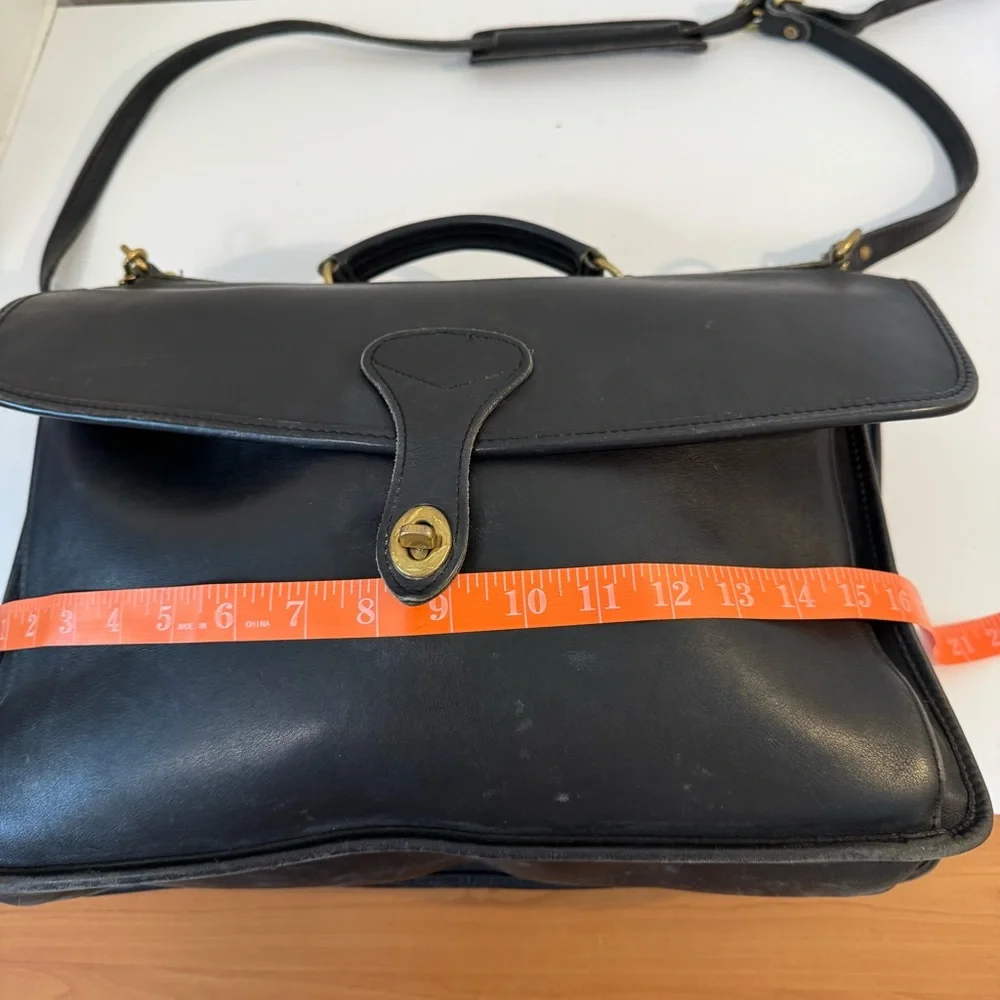 Classic Black Leather Laptop Satchel - Women's Laptop Bag